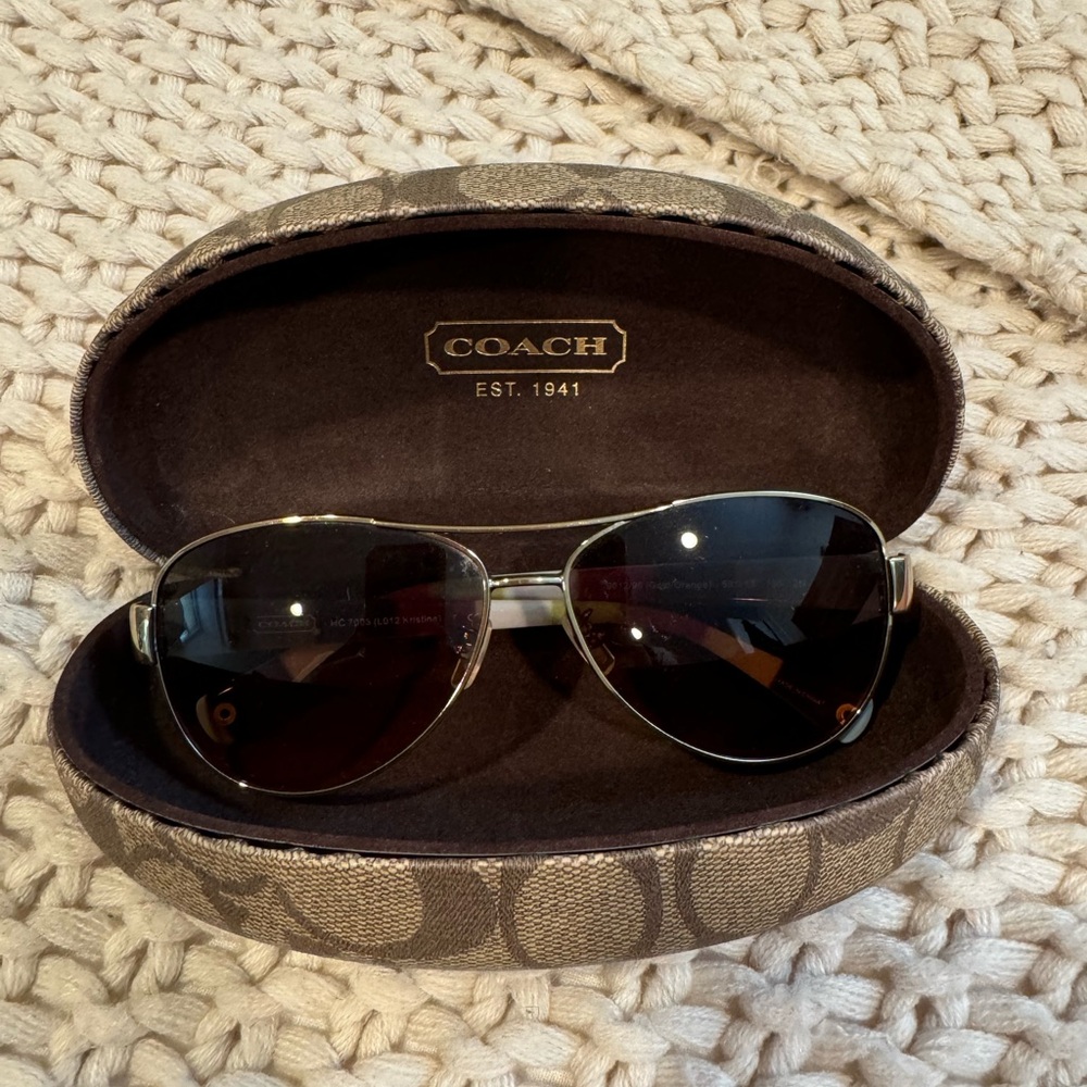 Coach Aviator Sunglasses with Case